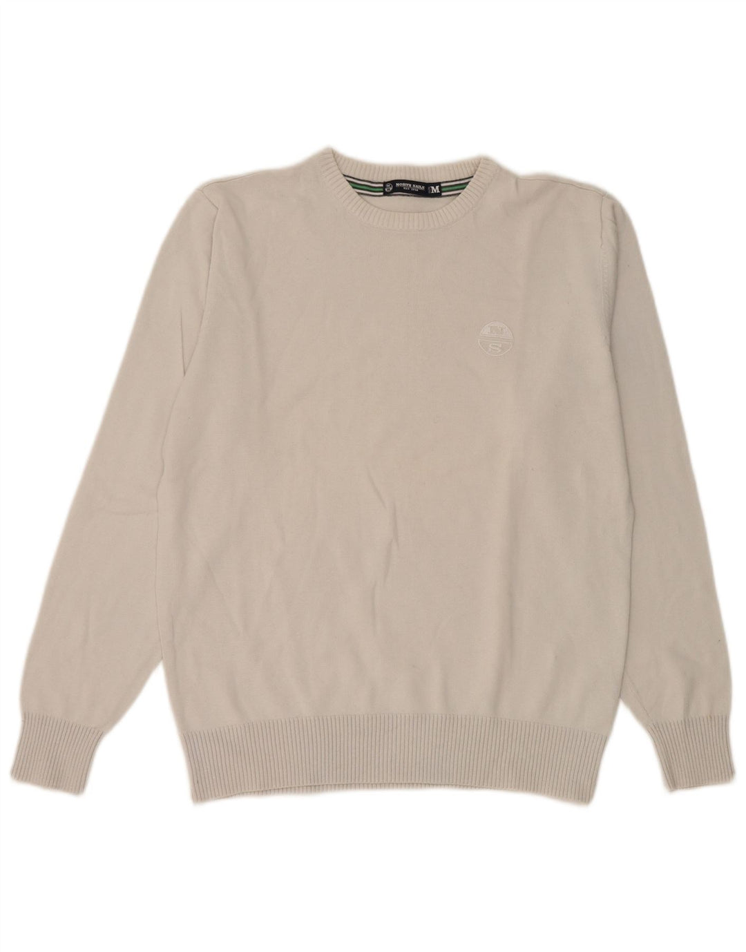 North Sails Pull ras du cou pour femme UK 14 Gris moyen Coton