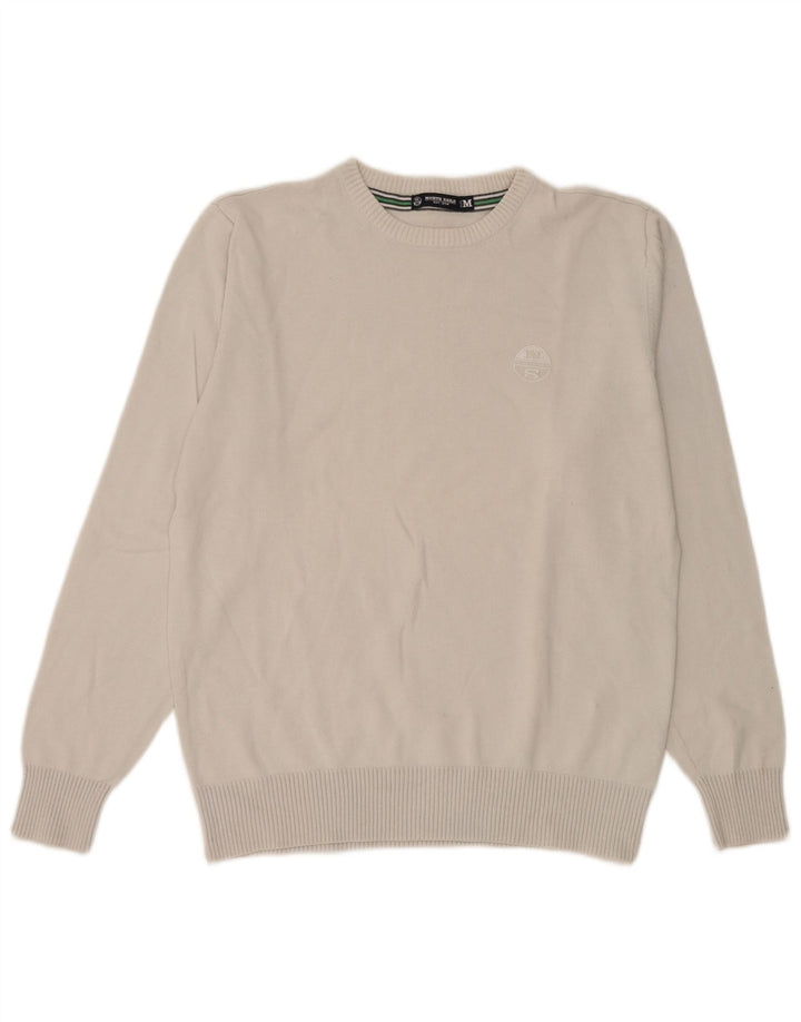 North Sails Pull ras du cou pour femme UK 14 Gris moyen Coton