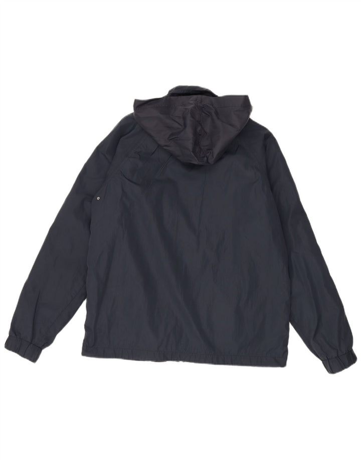 Gant Veste de pluie à capuche pour femme UK 14 Medium Navy Blue Polyamide