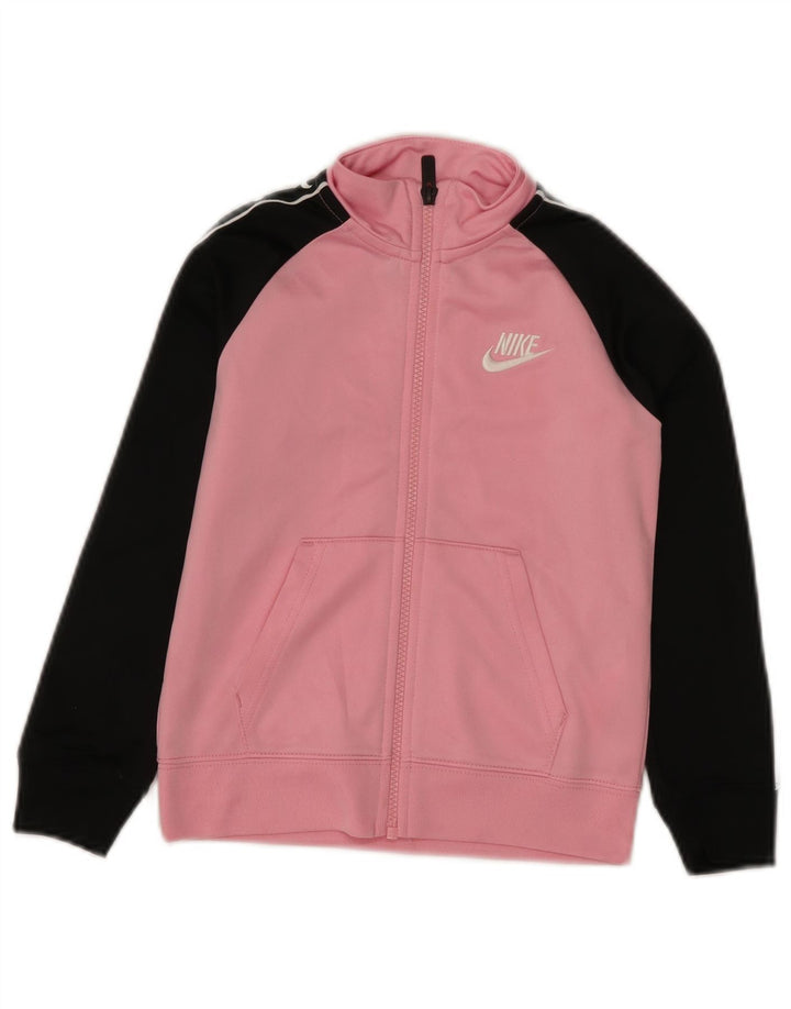 Veste de survêtement Nike Fille 5-6 ans Polyester Colorblock Rose Moyen