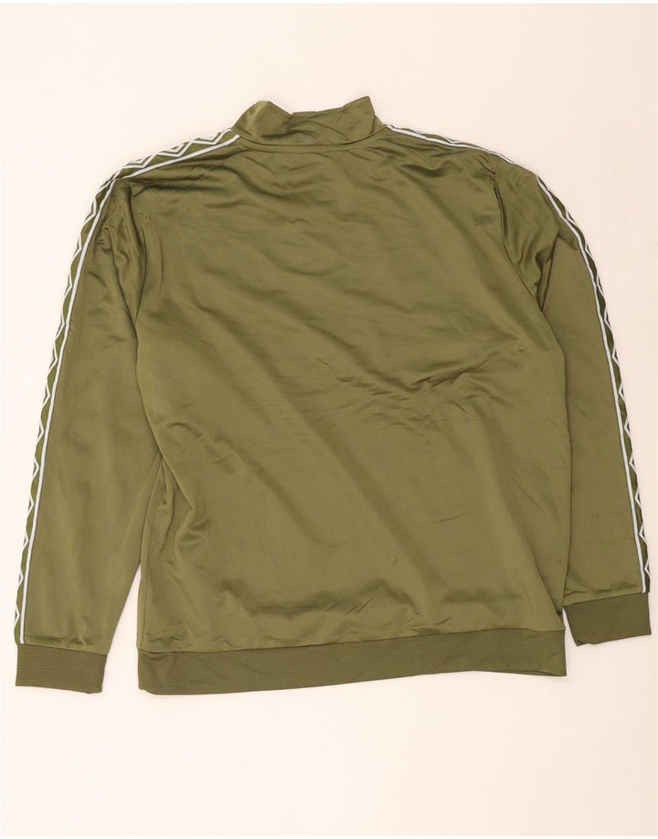 Umbro Sweat-shirt graphique à col zippé pour homme XL Vert Polyester
