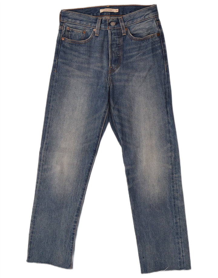 Levi's Jean Droit Compensé Femme W24 L26 Bleu Coton
