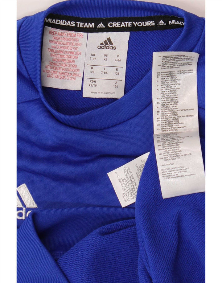 Adidas Sweat-Shirt Garçon 7-8 Ans Bleu Polyester