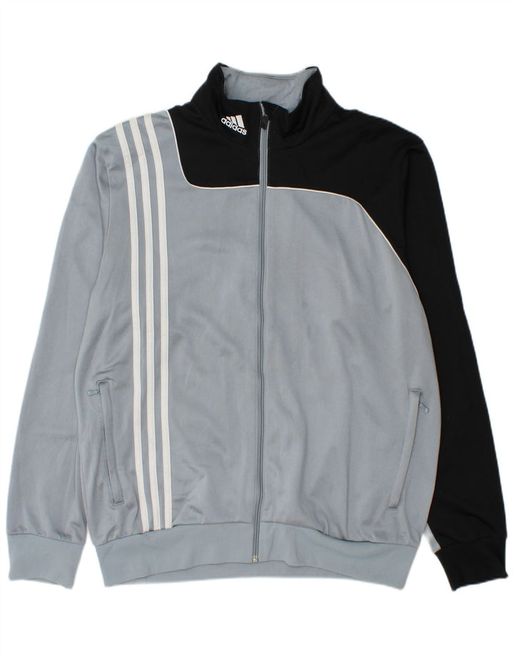 Adidas Veste de survêtement pour homme UK 40/42 Gris moyen Colourblock Polyester