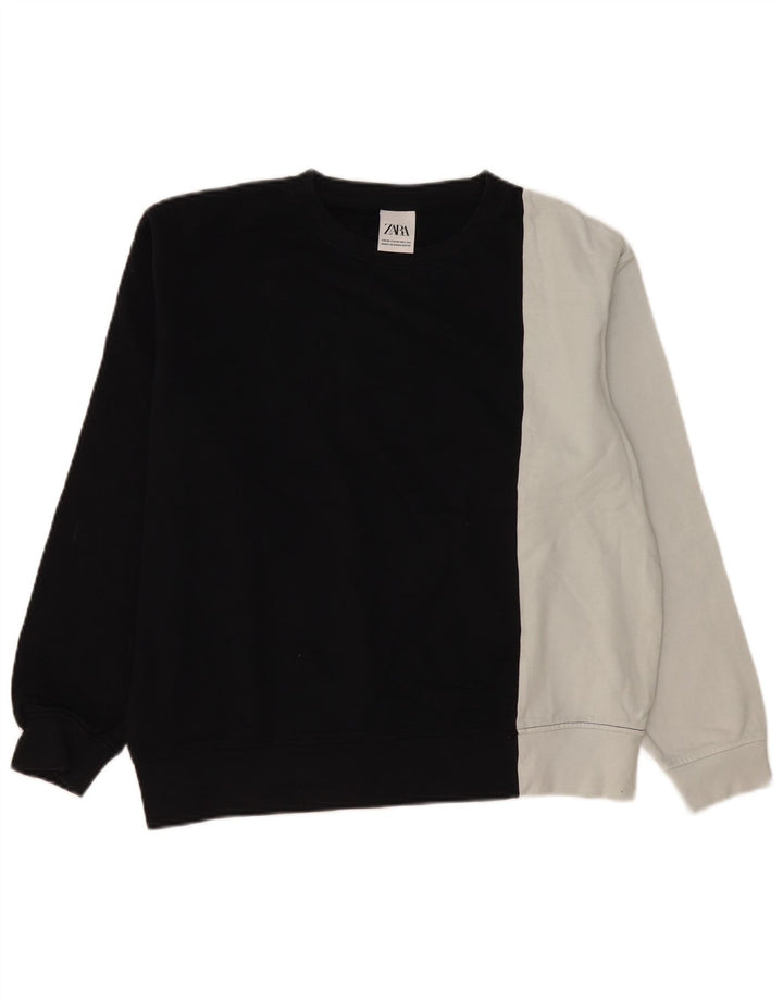 Zara Sweat-shirt pour homme Noir moyen Colourblock