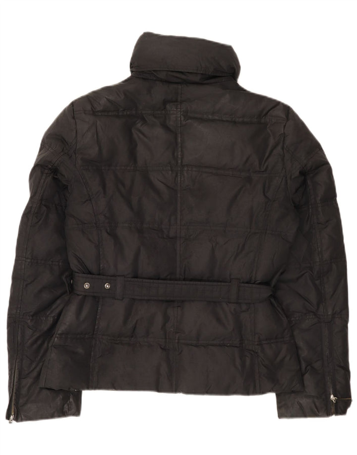 Zara Veste matelassée pour femme UK 14 Large Noir