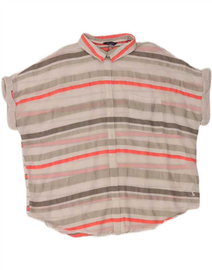 Joules Chemise à manches courtes pour femme UK 44 Large rayé multicolore