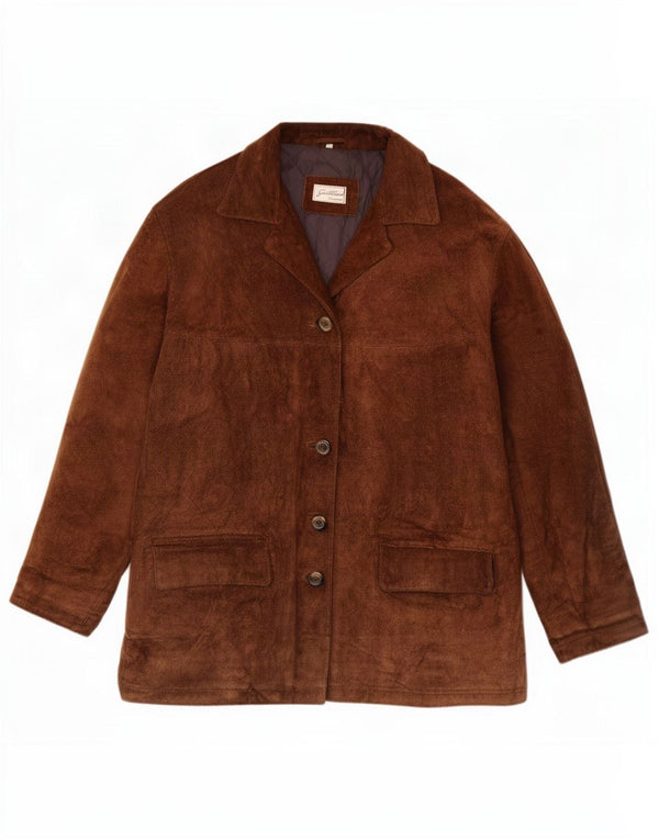 veste en daim surdimensionnée femme vintage IT 42 Brun moyen