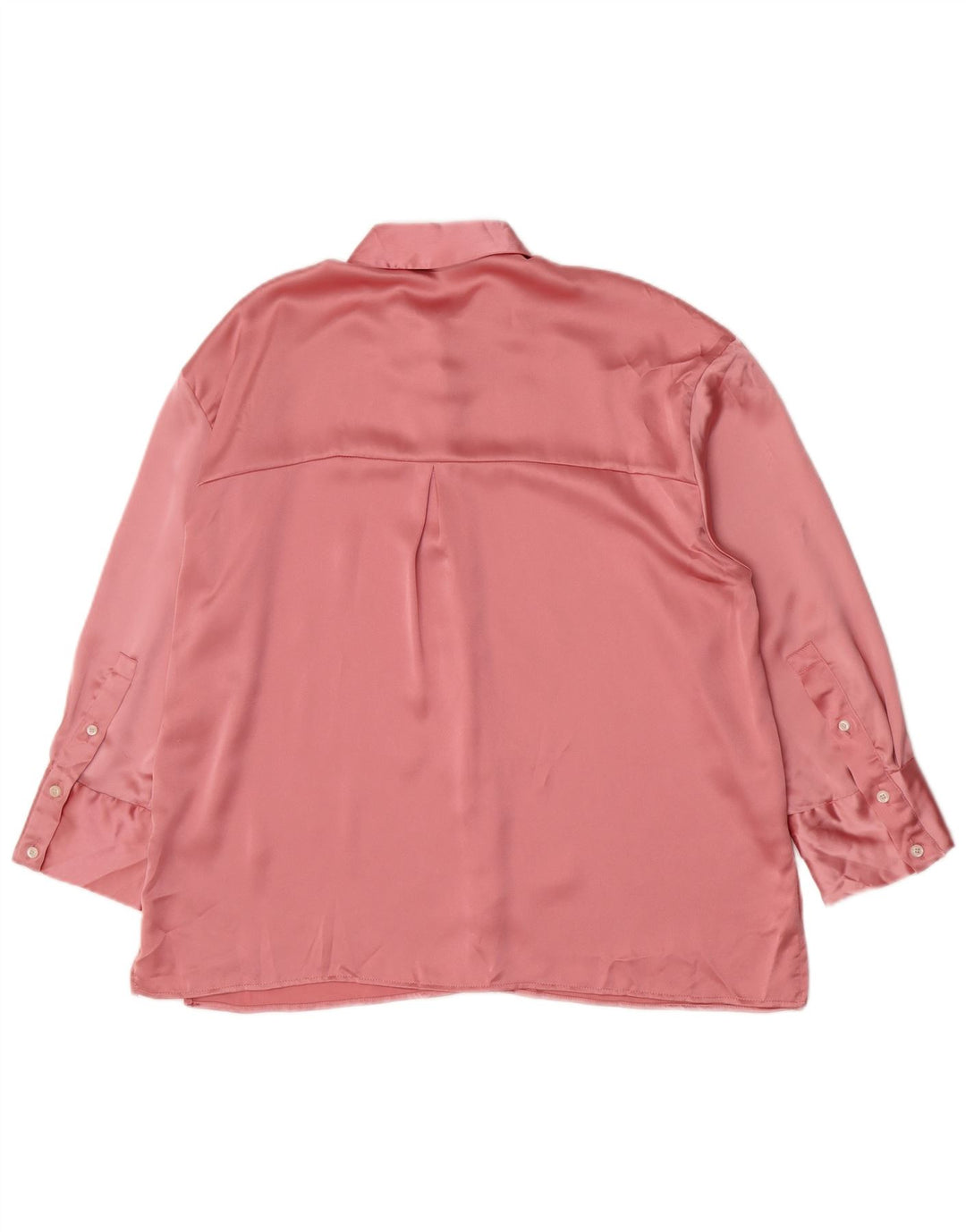 Zara Chemisier surdimensionné pour femme UK 14 Polyester rose moyen
