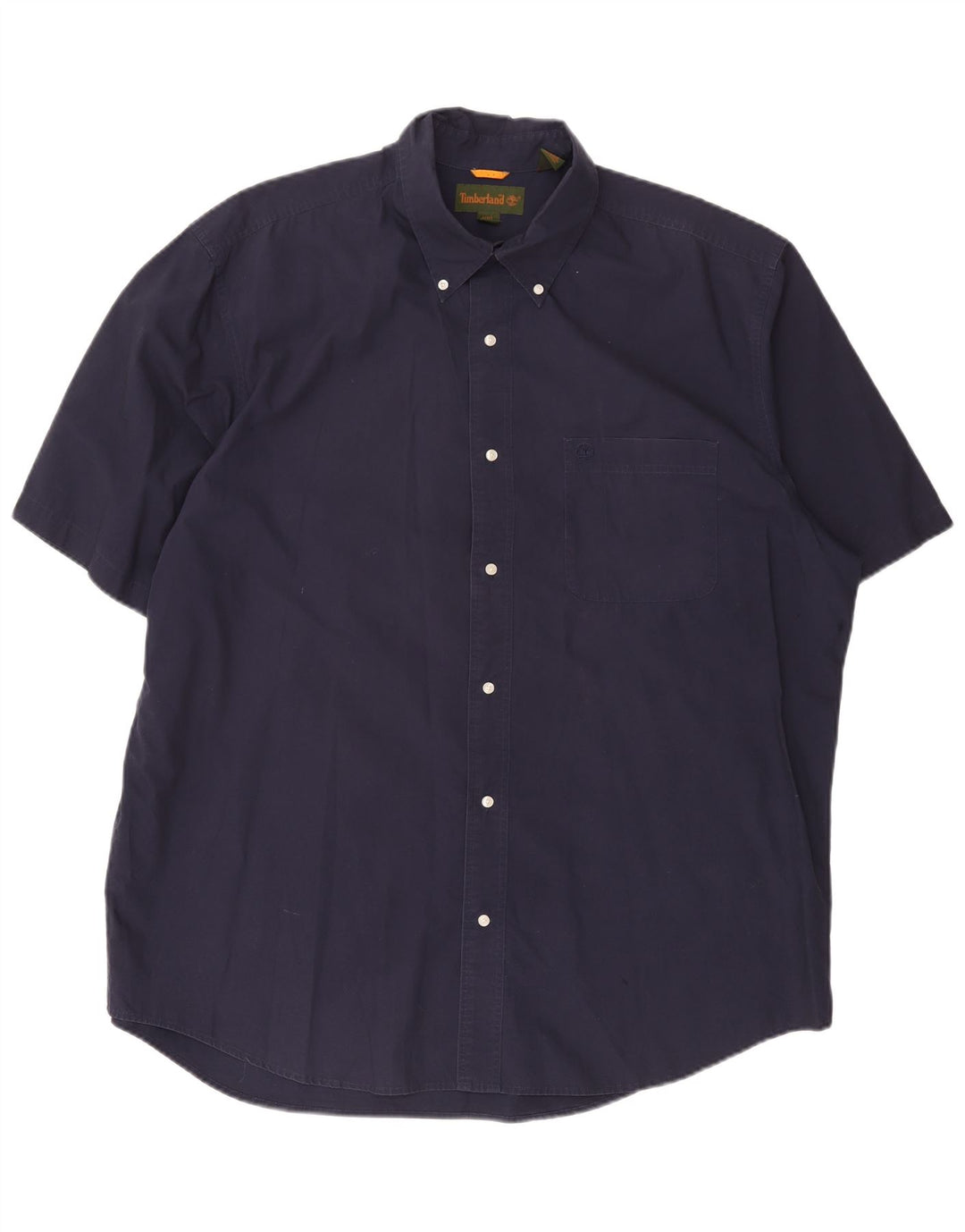 TIMBERLAND Chemise à Manches Courtes Homme 2XL Bleu Marine Coton
