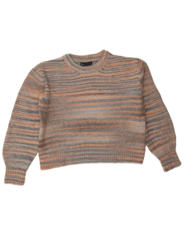 Marks & Spencer Pull court à col bateau pour femme UK 14 Medium Multicolo