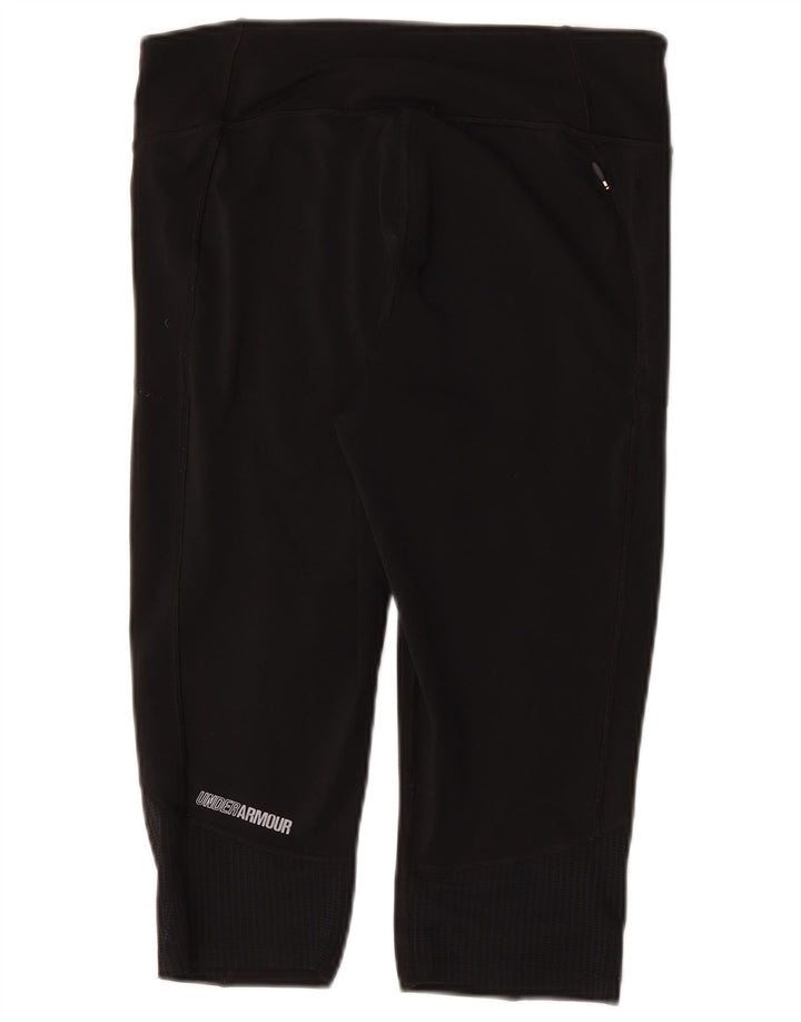 Under Armour Legging Capri Graphique Femme UK 44 Large Noir Polyester