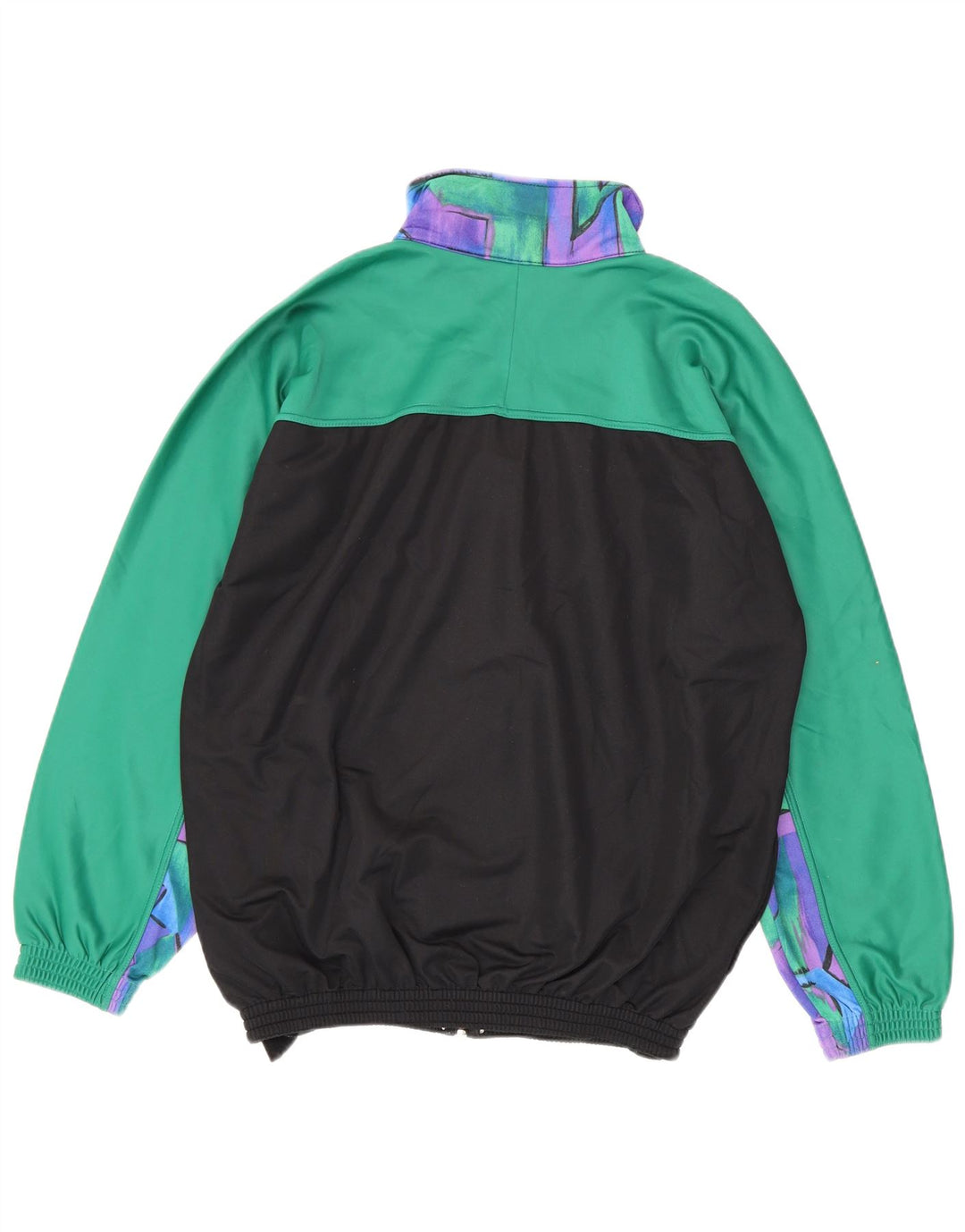 vintage Mens Graphic Survêtement Top Veste Grand Multicolore Colourblock