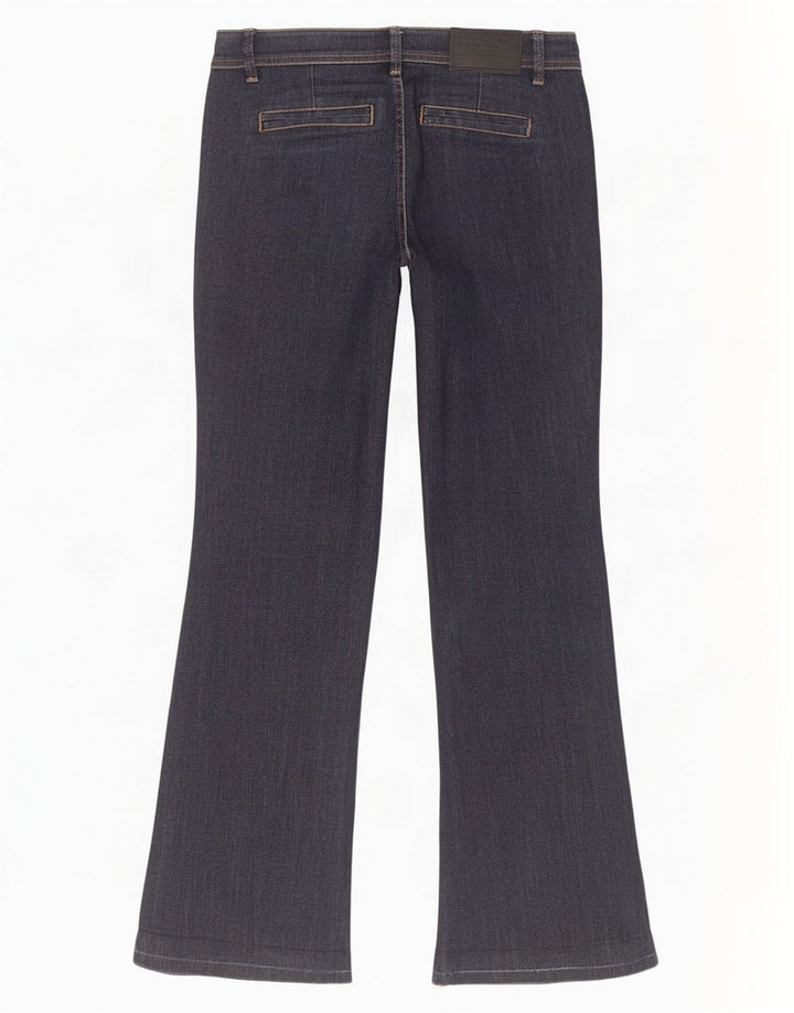 Benetton Jean Évasé Femme IT 42 Medium W30 L31 Bleu Marine