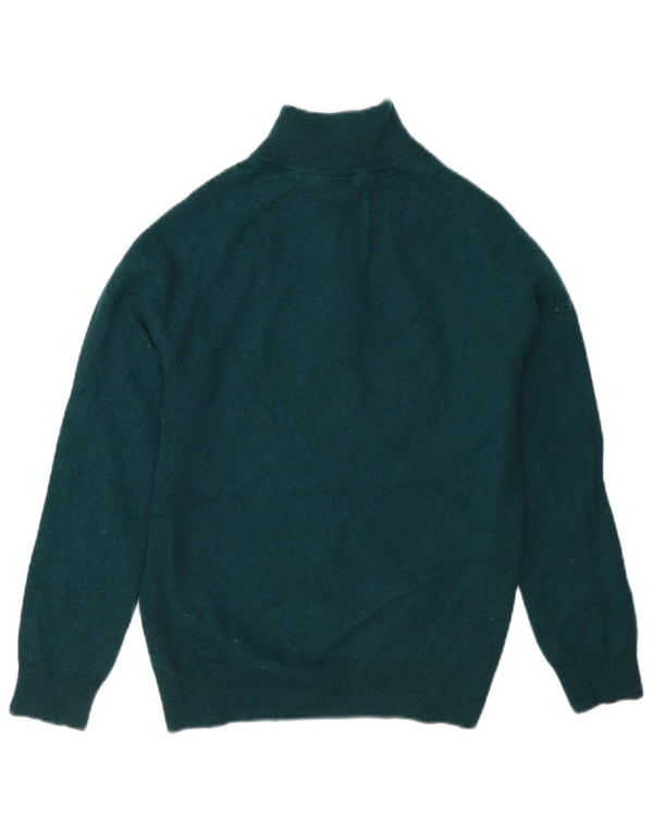 Crew Clothing Pull à col zippé pour femme UK 12 Laine mérinos Vert moyen