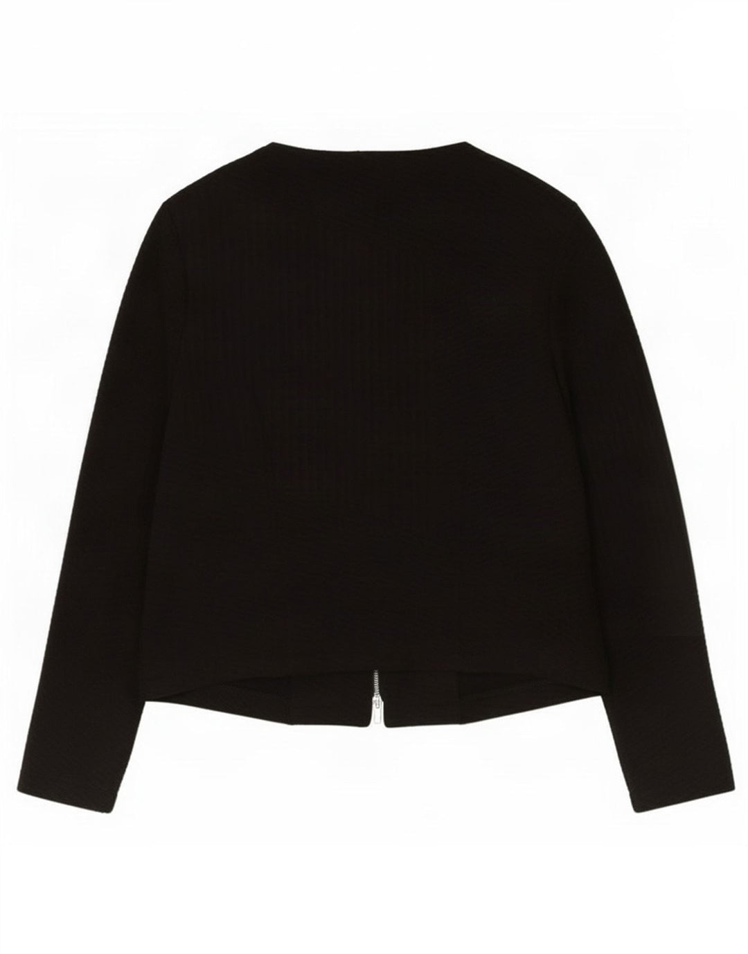 Marks & Spencer Veste blazer zippée pour femme UK 12 Medium Noir Polyester