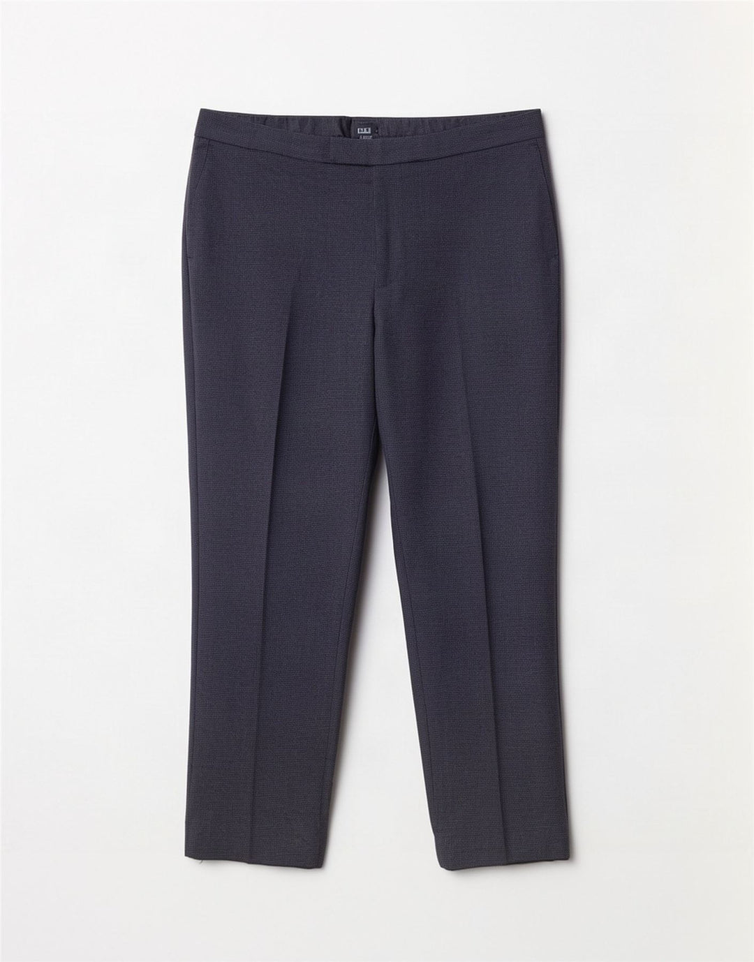 Marks & Spencer Pantalon de Costume Droit Homme W40 L29 Bleu Marine Pied de Poule