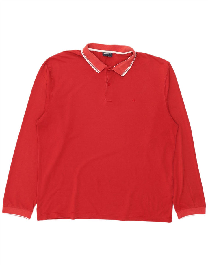 Champion Polo à manches longues pour homme 2XL Rouge