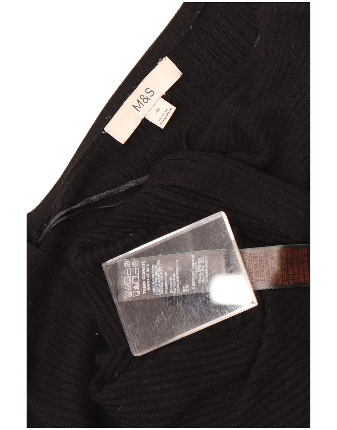 Marks & Spencer Pull cardigan ouvert surdimensionné pour femme UK 6 XS Noir