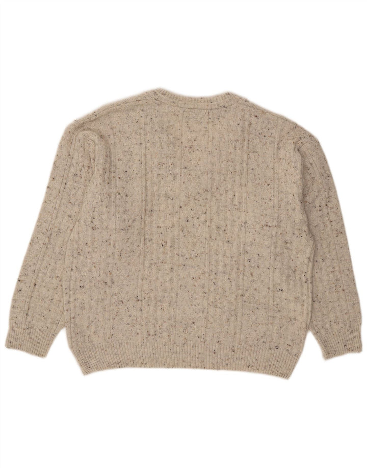 Canda Pull Col V Homme Gris Moyen Acrylique Moucheté