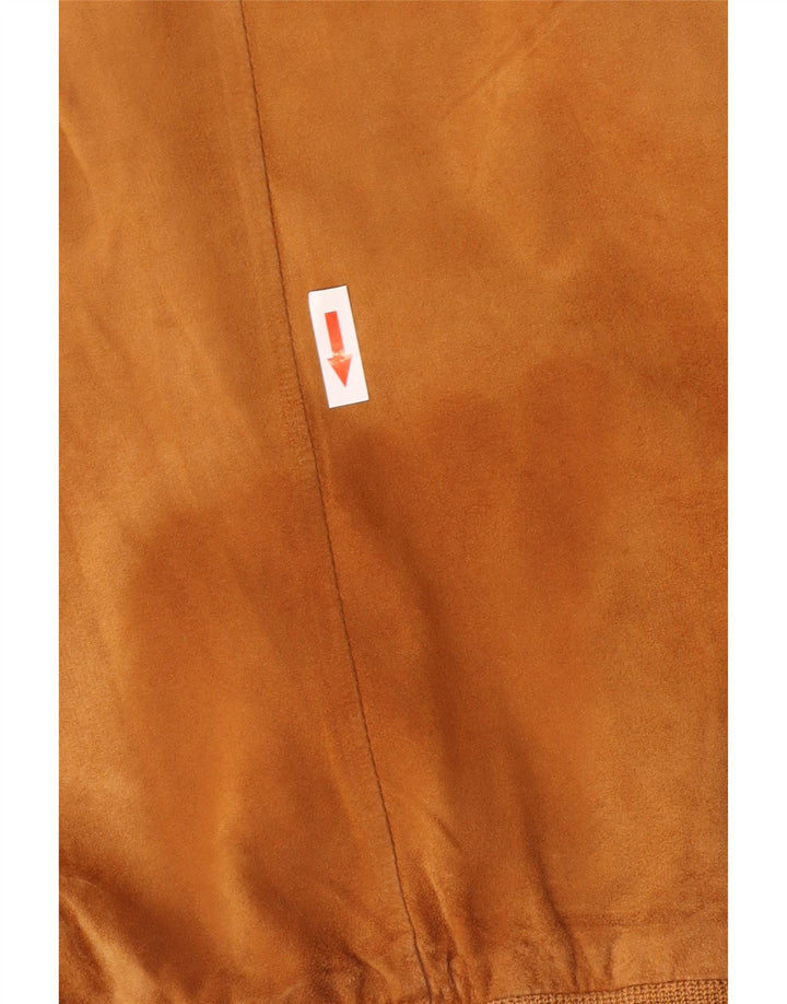 Gimo's Veste bomber en daim pour homme UK 40 Grand cuir beige