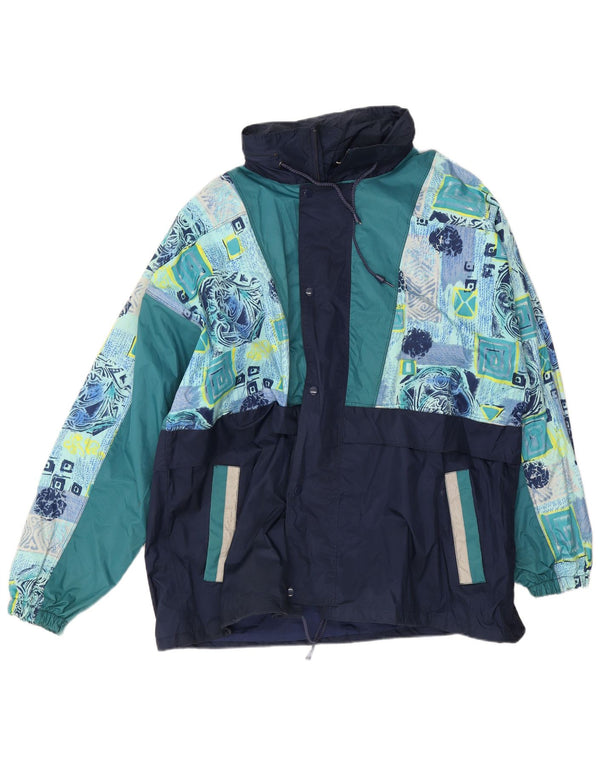 Shamp Veste de Pluie Homme UK 42 XL Bleu Marine Colourblock Polyamide