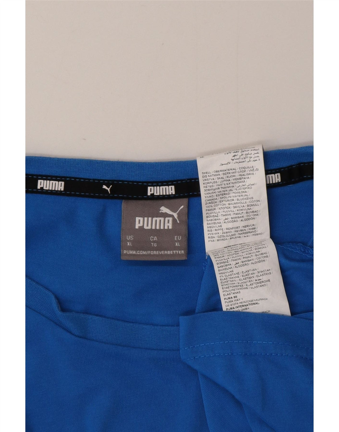 PUMA T-Shirt Homme Top XL Bleu Coton