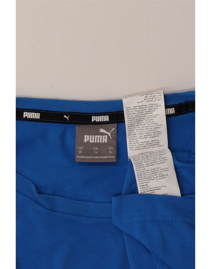 PUMA T-Shirt Homme Top XL Bleu Coton