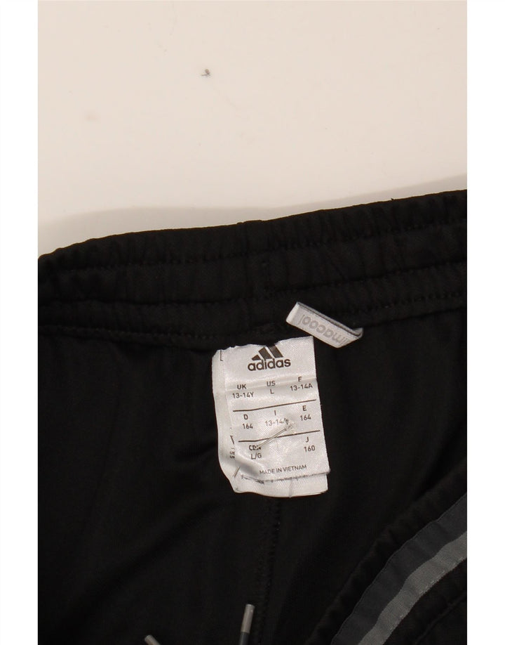 ADIDAS Boys Climacool Tracksuit Trousers 13-14 Years Black Polyester Vintage Adidas and Second-Hand Adidas from Messina Hembry 