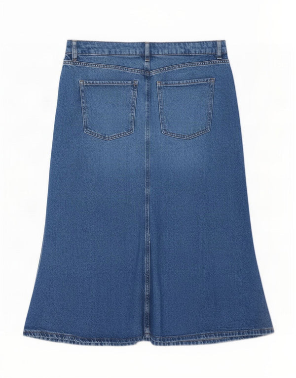 Marks & Spencer Jupe en jean pour femme UK 16 Large W34 Bleu Coton