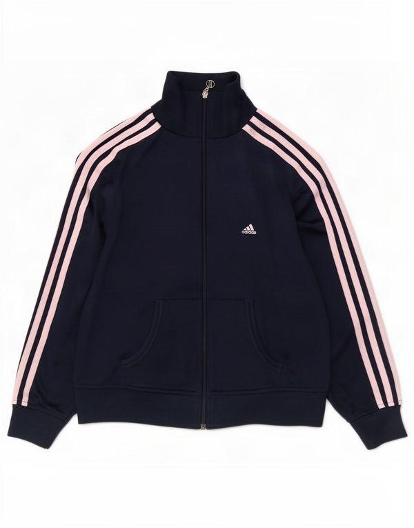 Adidas Veste de survêtement pour femme UK 14 Bleu marine moyen Polyester