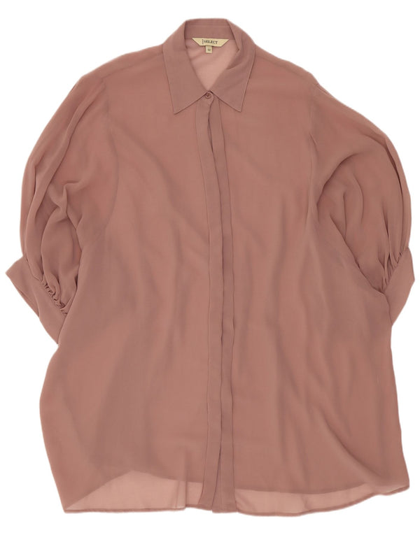 Chemisier chemise à manches courtes femme vintage IT 52 2XL Rose