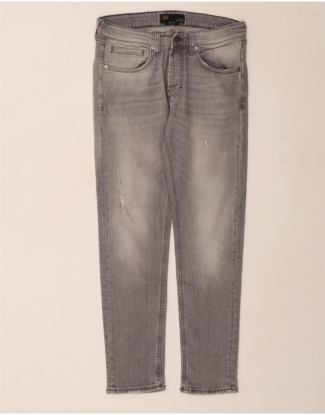 POP 84 Jean slim vieilli pour homme W33 L29 gris coton