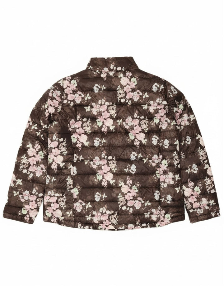 JANINA Veste matelassée Femme IT 46 Large Marron Floral