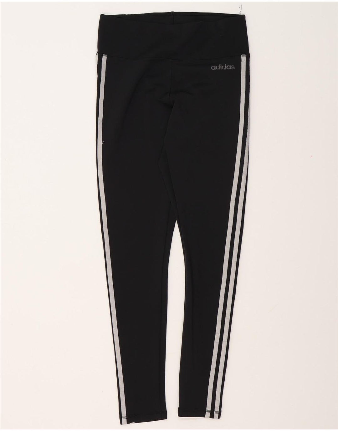 ADIDAS Femmes Climalite Leggings UK 12/14 Moyen Noir Polyester