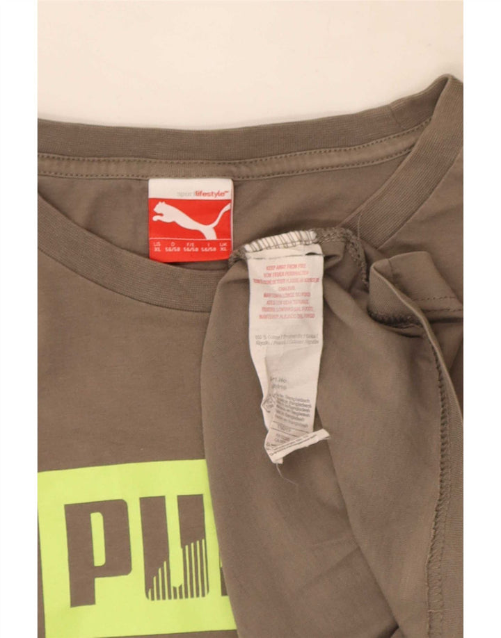 Puma T-Shirt Graphique Top XL Homme Gris Coton