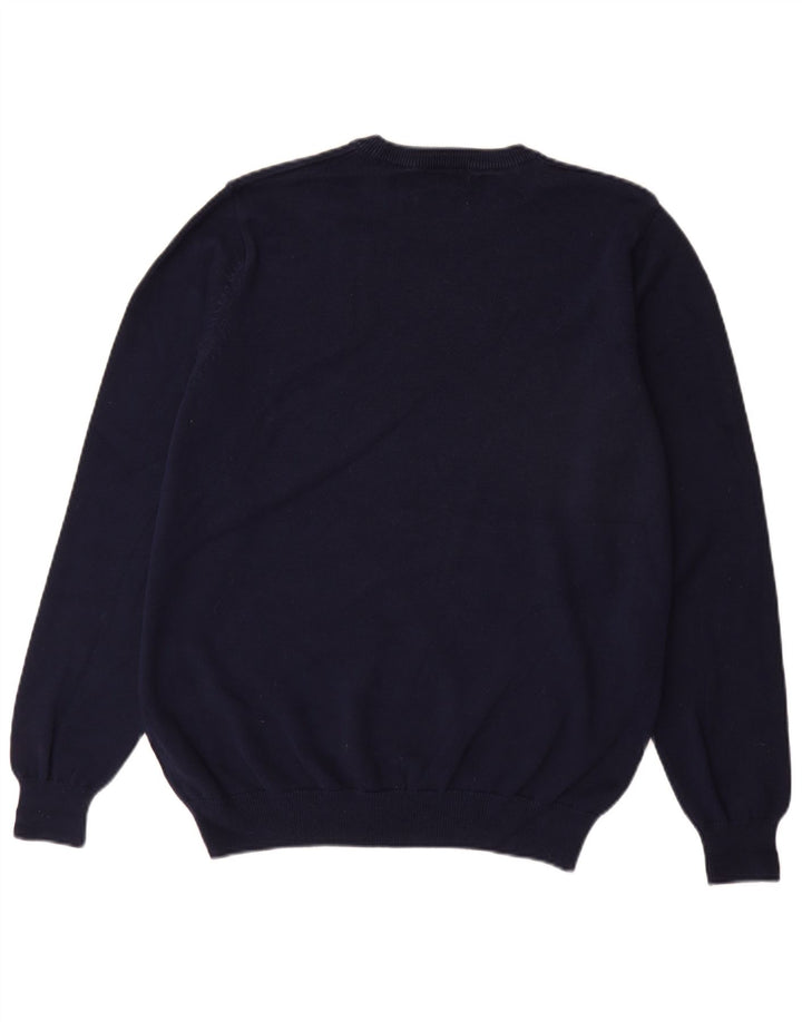 Marks & Spencer Pull à col rond pour homme en coton bleu marine Taille L