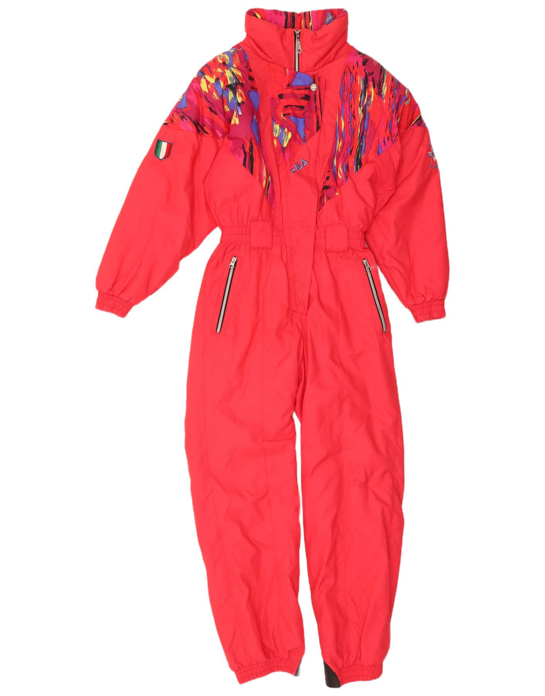 Fila Combinaison de ski femme IT 44 Medium Red Colourblock