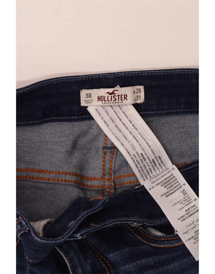 HOLLISTER Jean skinny effet vieilli pour femme US 3 XS W26 L31 Bleu Coton