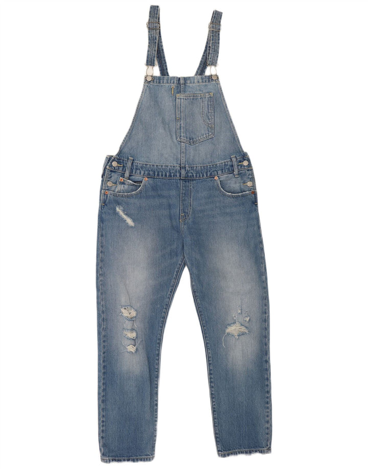 Levi's Salopette Droite Déchirée Femme Moyen W36 L27 Bleu