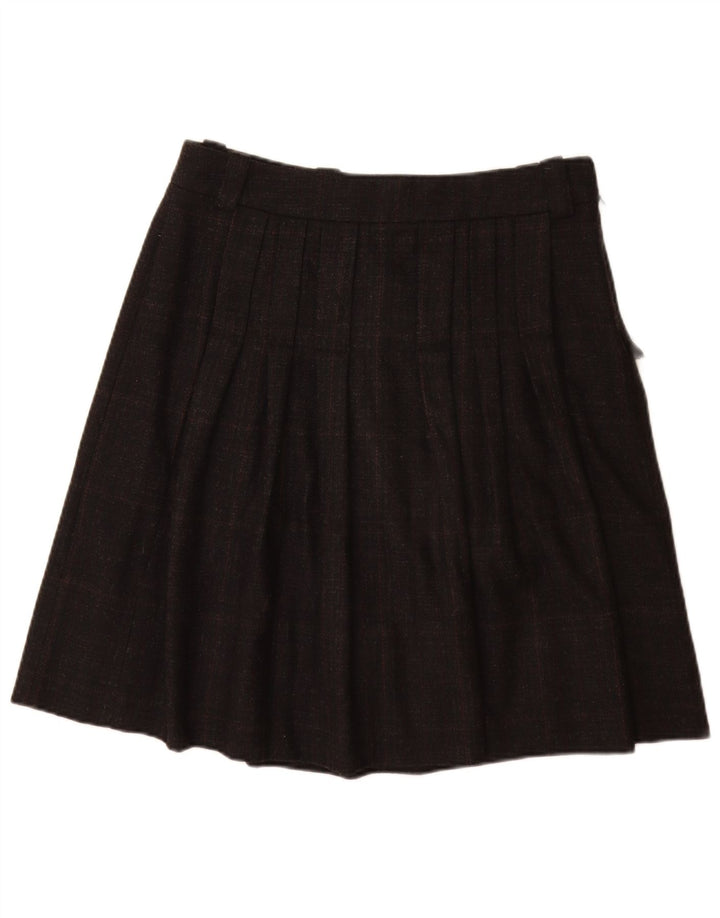 Henry Cottons Jupe Plissée Femme IT 44 Medium W30 Laine Mouchetée Noir