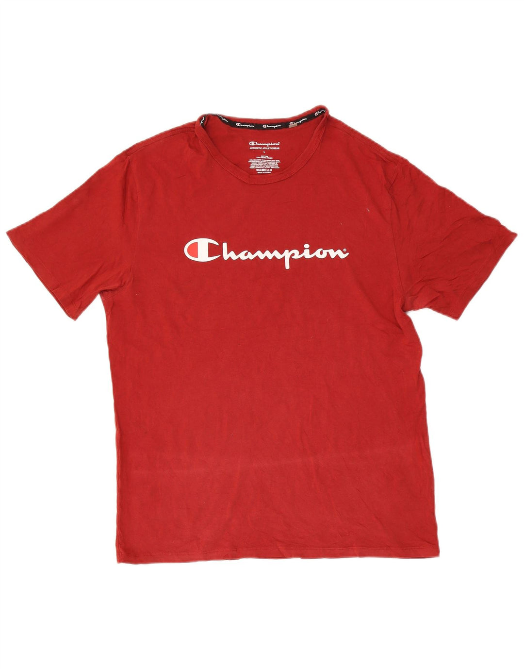 Champion T-Shirt Graphique Homme Grand Rouge Coton