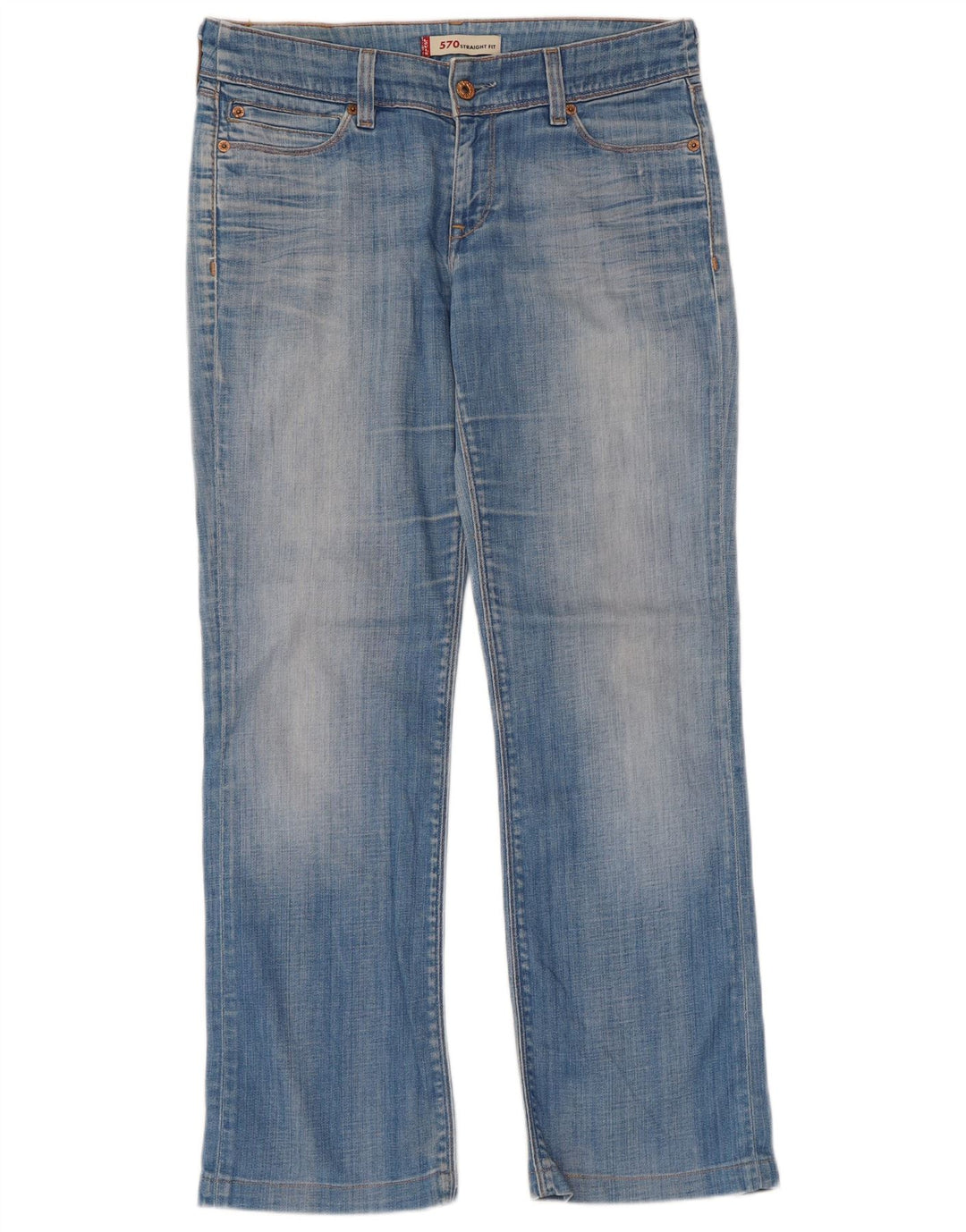 Levi's Jean Droit 570 Femme W34 L29 Bleu Coton