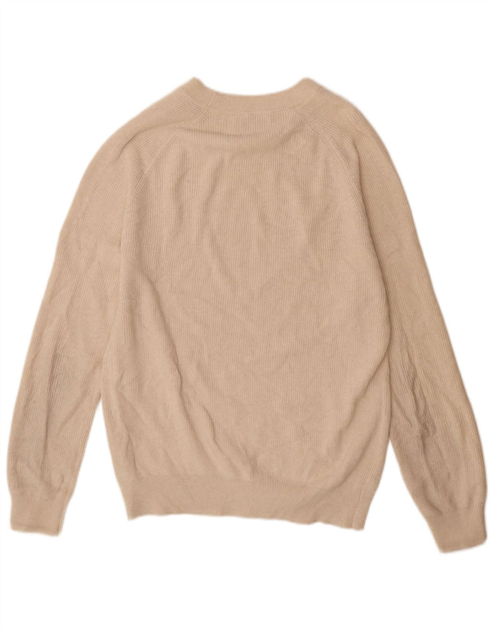 Zara Pull à col bateau pour homme en coton blanc cassé moyen
