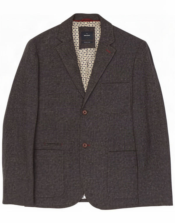 White Stuff Veste blazer à 2 boutons pour homme UK 44 2XL Laine mouchetée bleu marine