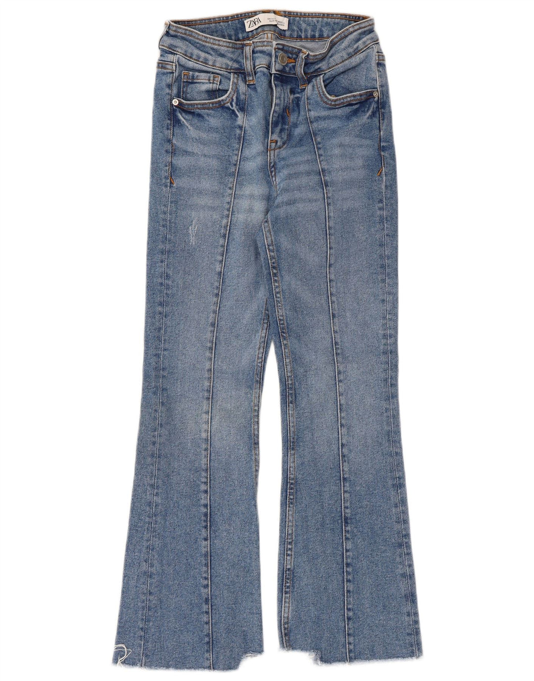 ZARA Womens Bootcut Jeans EU 34 2XS W24 L26 Blue