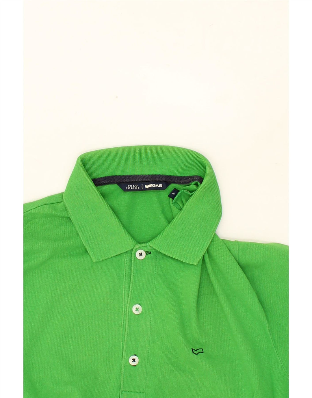 GAS Mens Polo Shirt Small Green Cotton Vintage Gas and Second-Hand Gas from Messina Hembry 