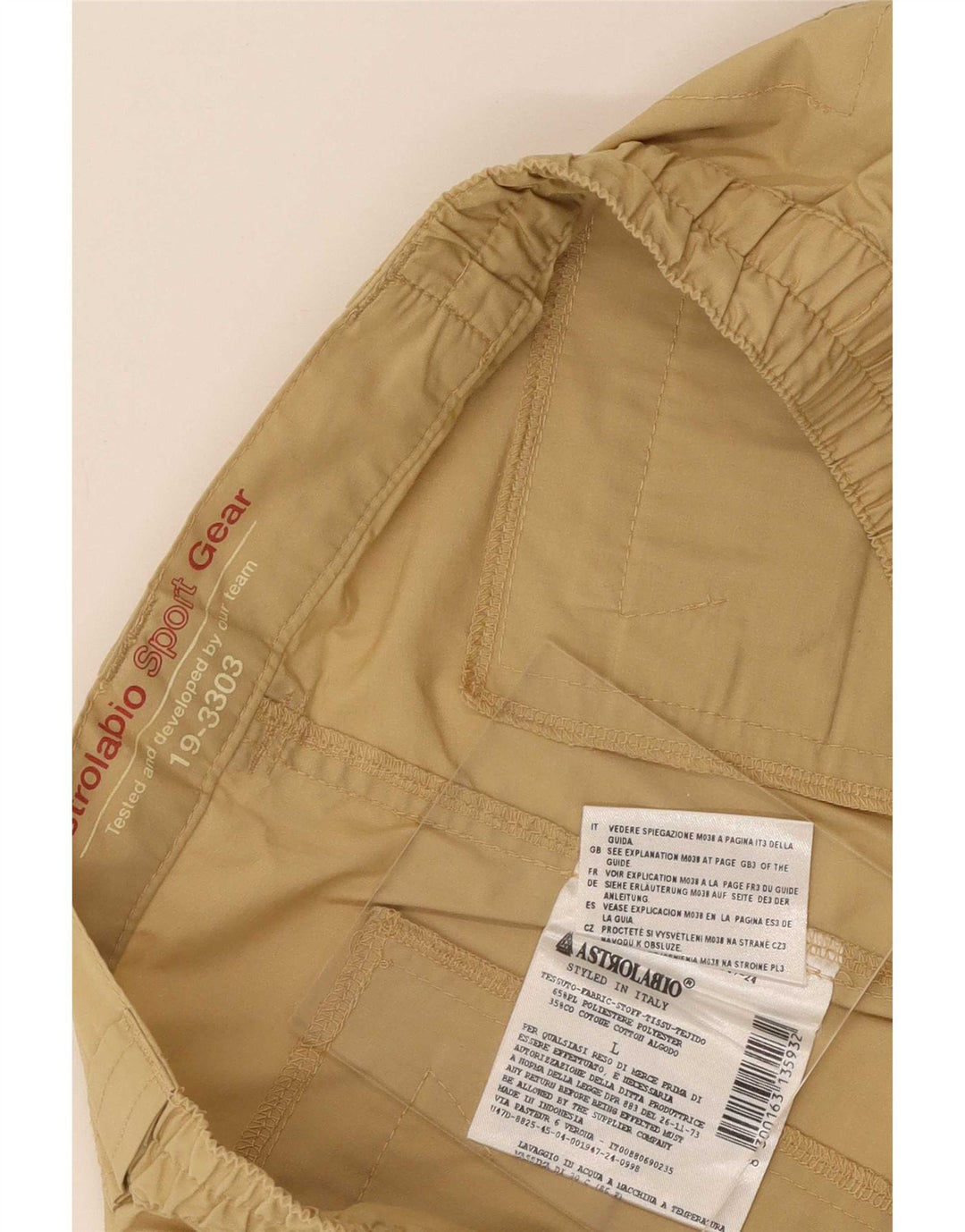 Astrolabio Short Chino Homme Large W34 Beige Polyester