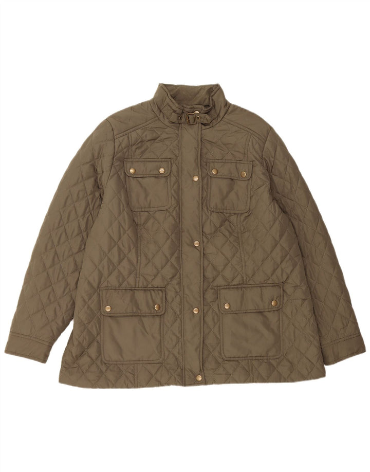 Marks & Spencer Veste matelassée pour femme UK 18 XL Kaki Polyester