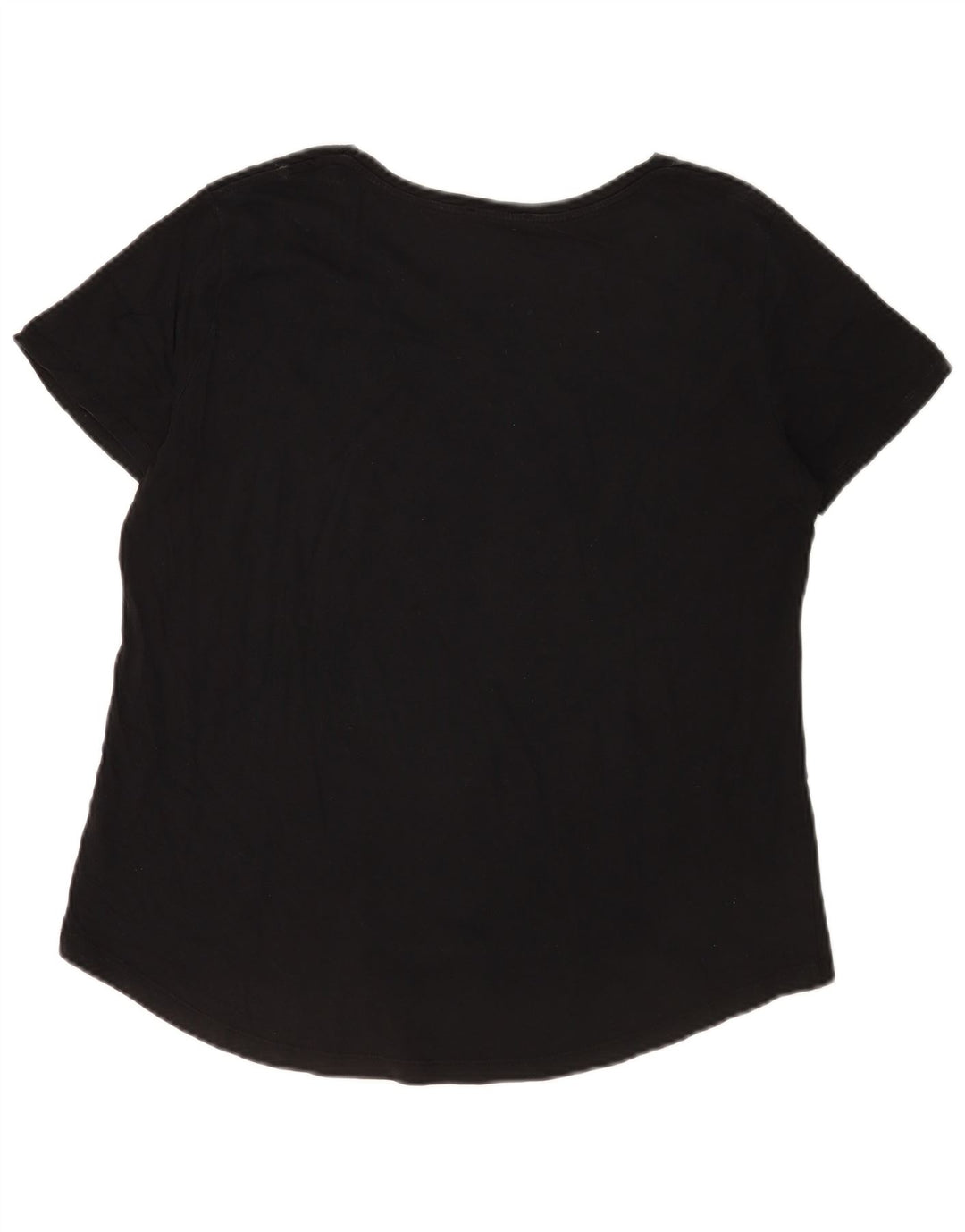 Zara T-Shirt Femme Top UK 16 Large Noir